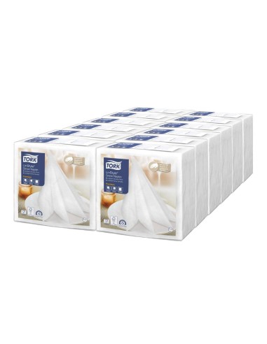 Serviettes blanches Tork 400x400 - lot de 600