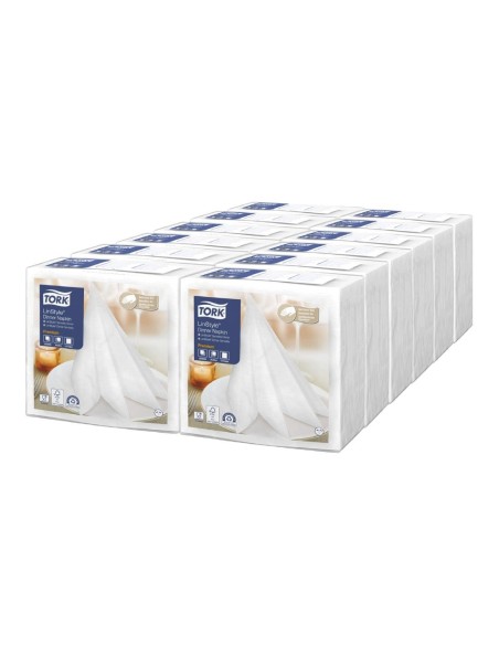 Serviettes blanches Tork 400x400 - lot de 600