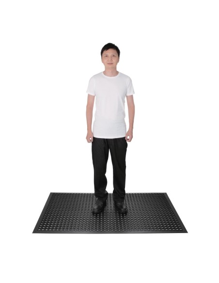 Tapis antidérapant Jantex noir 1500x900 mm - Cuisine