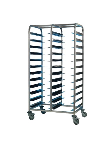 Chariot de débarrassage inox EAIS 24 niveaux - 240 kg