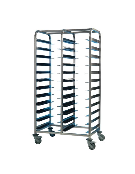 Chariot de débarrassage inox EAIS 24 niveaux - 240 kg