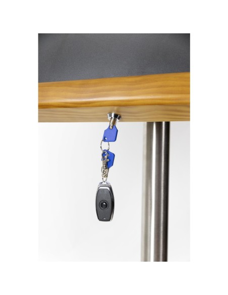 Porte-menu LED teck Securit 4xA4 avec poteau - Marron