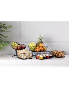 Panier métallique Olympia noir 280x280x100 mm - élégant et durable 2