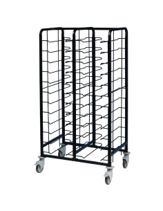 Chariot de débarrassage 24 plateaux EAIS - Acier thermolaqué