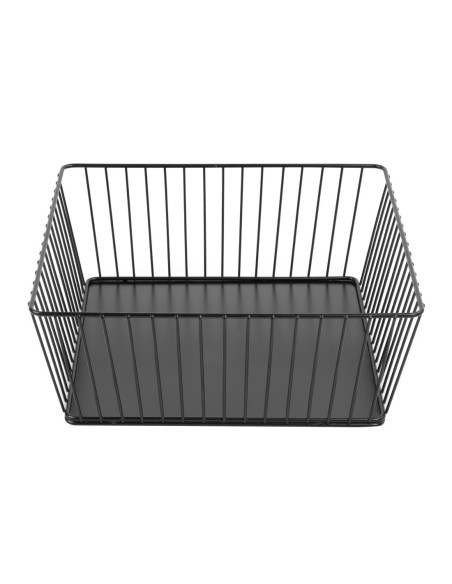 Panier métallique Olympia noir 280x280x100 mm - élégant et durable