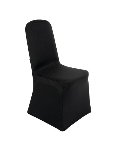 Housse de chaise de banquet Bolero noire - 100% polyester