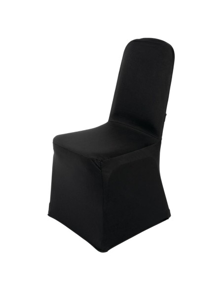 Housse de chaise de banquet Bolero noire - 100% polyester
