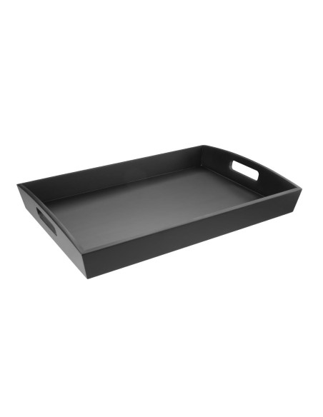 Grand plateau de service Olympia en bambou noir 510x350mm