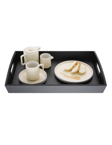 Grand plateau de service Olympia en bambou noir 510x350mm
