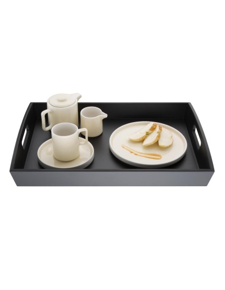 Grand plateau de service Olympia en bambou noir 510x350mm