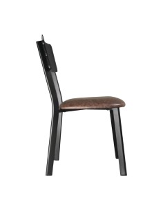 Chaises métal Bolero assise PU moka vintage - lot de 4 2