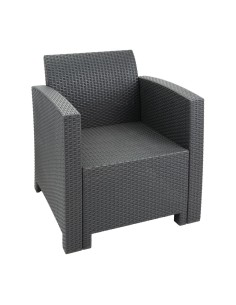 Ensemble fauteuils et table rotin PP Bolero gris - Mobilier extérieur 2