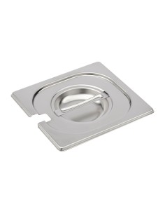Couvercle inox avec encoche GN 1/6 - Gastro M