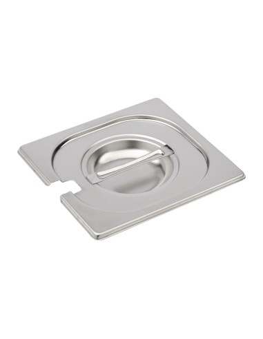 Couvercle inox avec encoche GN 1/6 - Gastro M