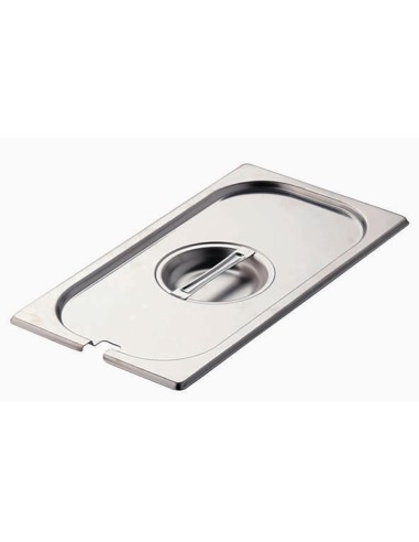 Couvercle inox GN 1/3 avec encoche - Gastro M