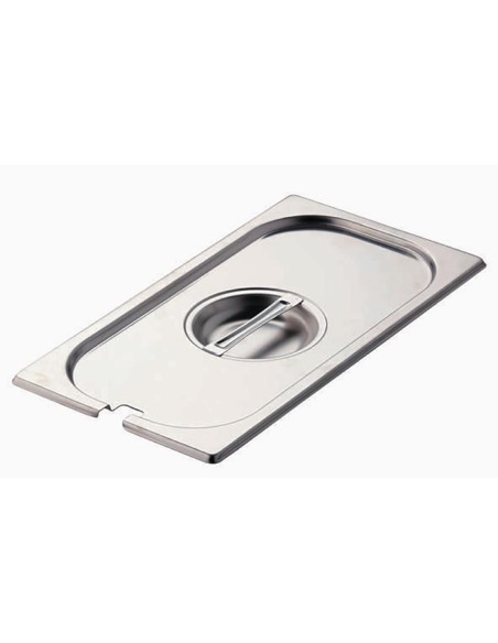 Couvercle inox GN 1/3 avec encoche - Gastro M