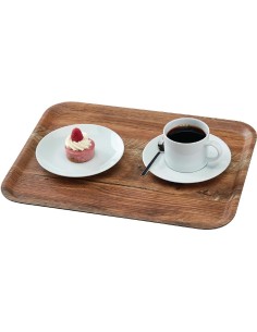 Plateau stratifié Madeira Cambro chêne brun 46 cm - NSF 2