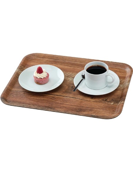 Plateau stratifié Madeira Cambro chêne brun 46 cm - NSF