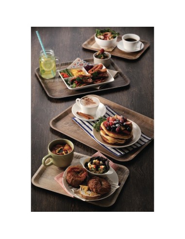 Plateau stratifié grainé Madeira Cambro 43 cm - chêne clair