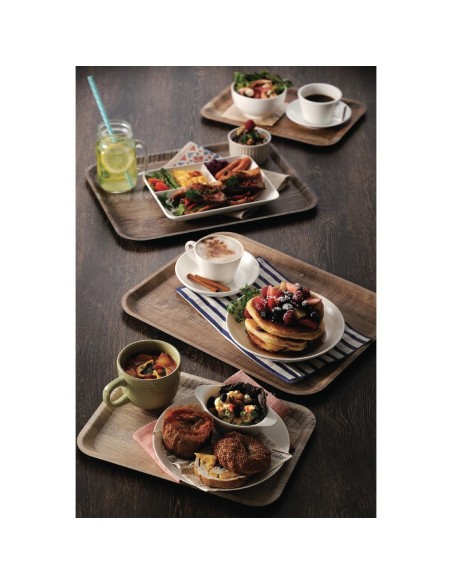 Plateau stratifié grainé Madeira Cambro 43 cm - chêne clair
