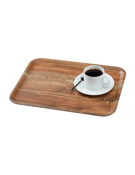 Plateau stratifié Madeira Cambro chêne brun 43 cm - NSF