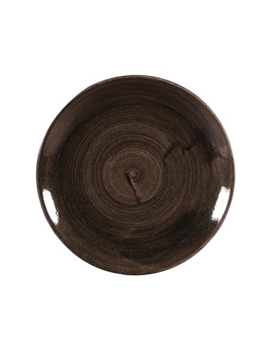 Assiettes Churchill Stonecast Patina Black 288mm - Lot de 12