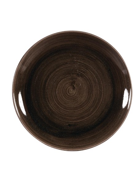 Assiettes Churchill Stonecast Patina Black 260mm - Lot de 12