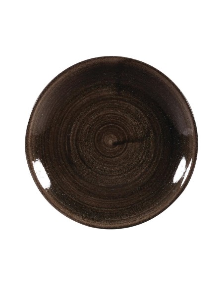 Assiettes Churchill Stonecast 165 mm noir - Lot de 12