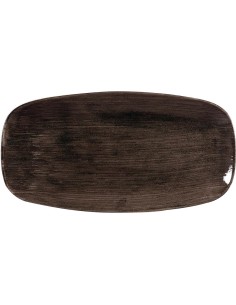 Assiettes oblongues Churchill Stonecast noir 298 mm - lot de 12