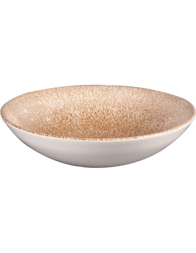 Assiettes coupe ronde Churchill Raku Orange 182mm - Lot de 12