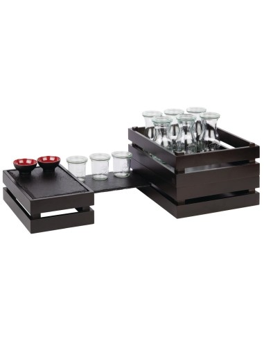 Caisse buffet Superbox APS noire GN 1/2 - Bois massif