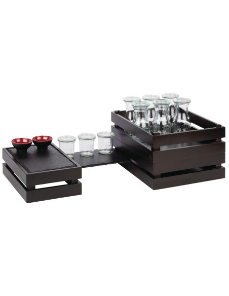 Caisse buffet Superbox APS noire GN 1/2 - Bois massif