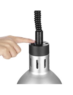 Lampe chauffante rétractable Buffalo métal brossé 250W 2