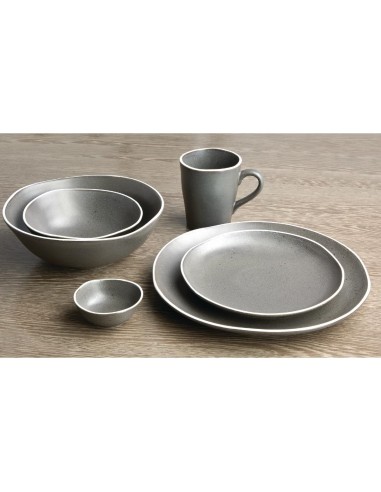 Saladiers Chia Olympia gris 210mm - lot de 6