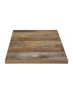 Plateau carré Bolero effet bois vieilli 60 cm - Design élégant 2