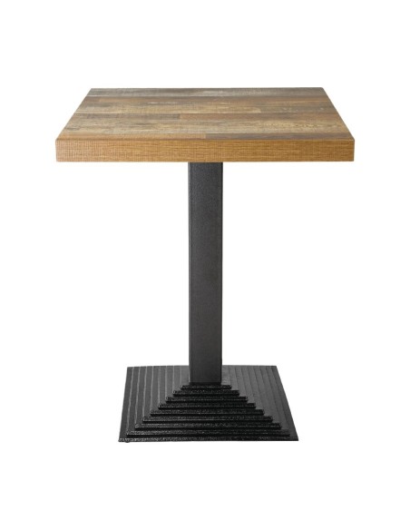Plateau carré Bolero effet bois vieilli 60 cm - Design élégant