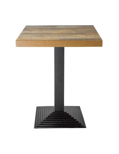 Plateau carré Bolero effet bois vieilli 70 cm - CHR