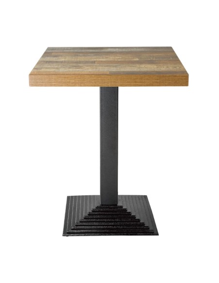 Plateau carré Bolero effet bois vieilli 70 cm - CHR