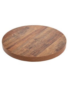 Plateau rond Bolero 60 cm effet bois vieilli 2