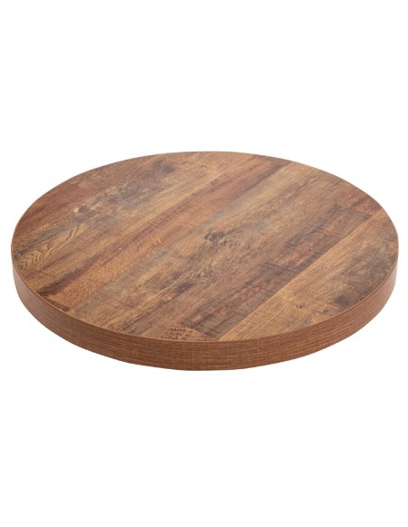 Plateau rond Bolero 60 cm effet bois vieilli