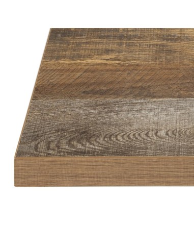 Plateau carré Bolero effet bois vieilli 70 cm - CHR