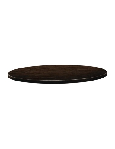 Plateau rond Topalit Classic Line 70 cm wengé - robuste et résistant