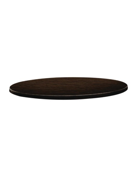 Plateau rond Topalit Classic Line 70 cm wengé - robuste et résistant