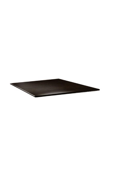 Plateau carré Topalit Smartline 70x70 cm wengé - extérieur