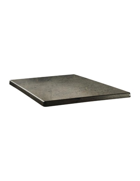 Plateau carré Topalit Classic 80x80 cm béton - Résistant UV et chaleur