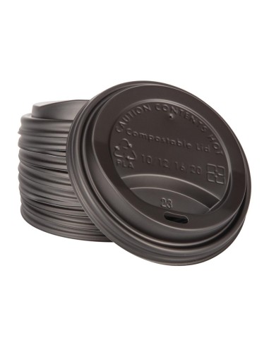 Couvercles CPLA compostables 340 ml - Lot de 1000