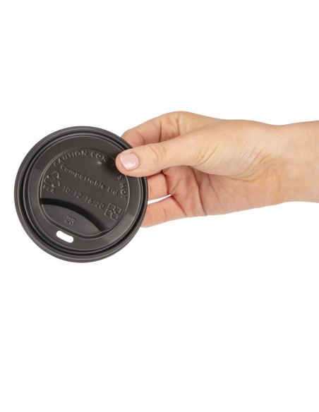Couvercles CPLA compostables 340 ml - Lot de 1000