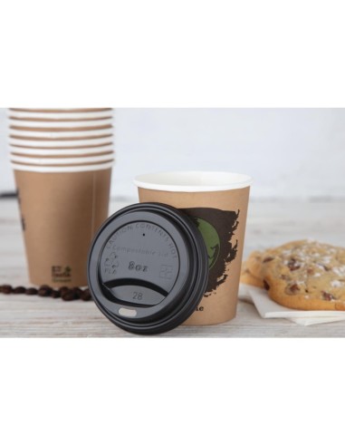 Couvercles compostables CPLA 225 ml - Fiesta (1000 pcs)