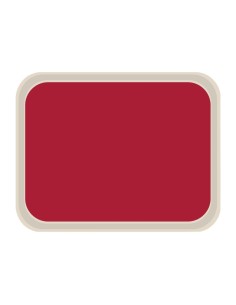 Plateau de service polyester rouge 460x360 mm - Roltex