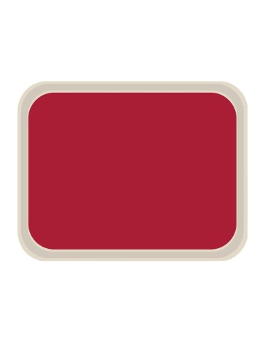 Plateau de service polyester rouge 460x360 mm - Roltex